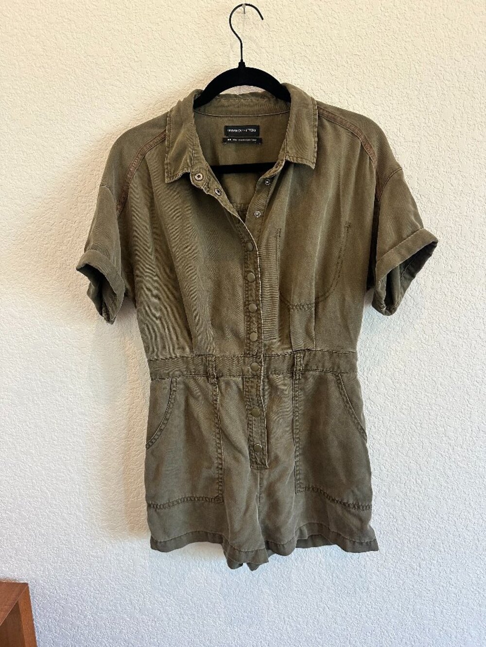 Urban Outfitters, Olive Green, Shorts Romper, Medium
